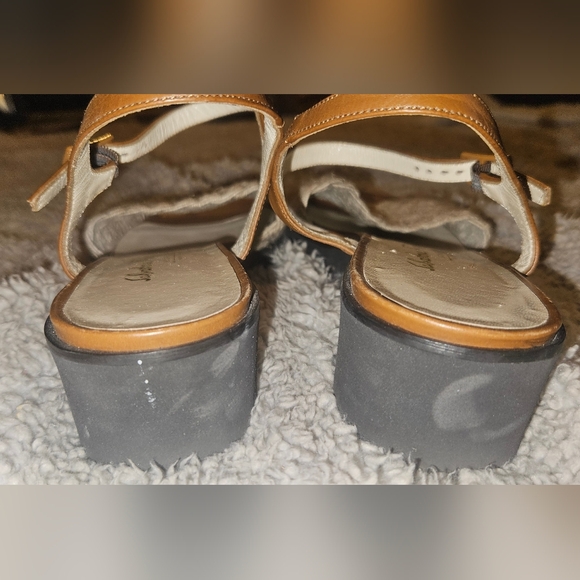 Salvatore Ferragamo Sandals Canvas Open Toe Flats Slingbacks sz 9 2A Narrow AA - Picture 6 of 11